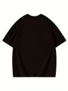 Thousand Baskılı Oversize Bisiklet Yaka T-shirt - Siyah resmi